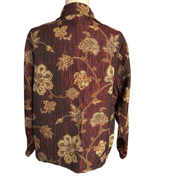 Vintage Tapestry Tantrums Collection Embroidered Jacket Pockets Buttons Size XL - Picture 4 of 7